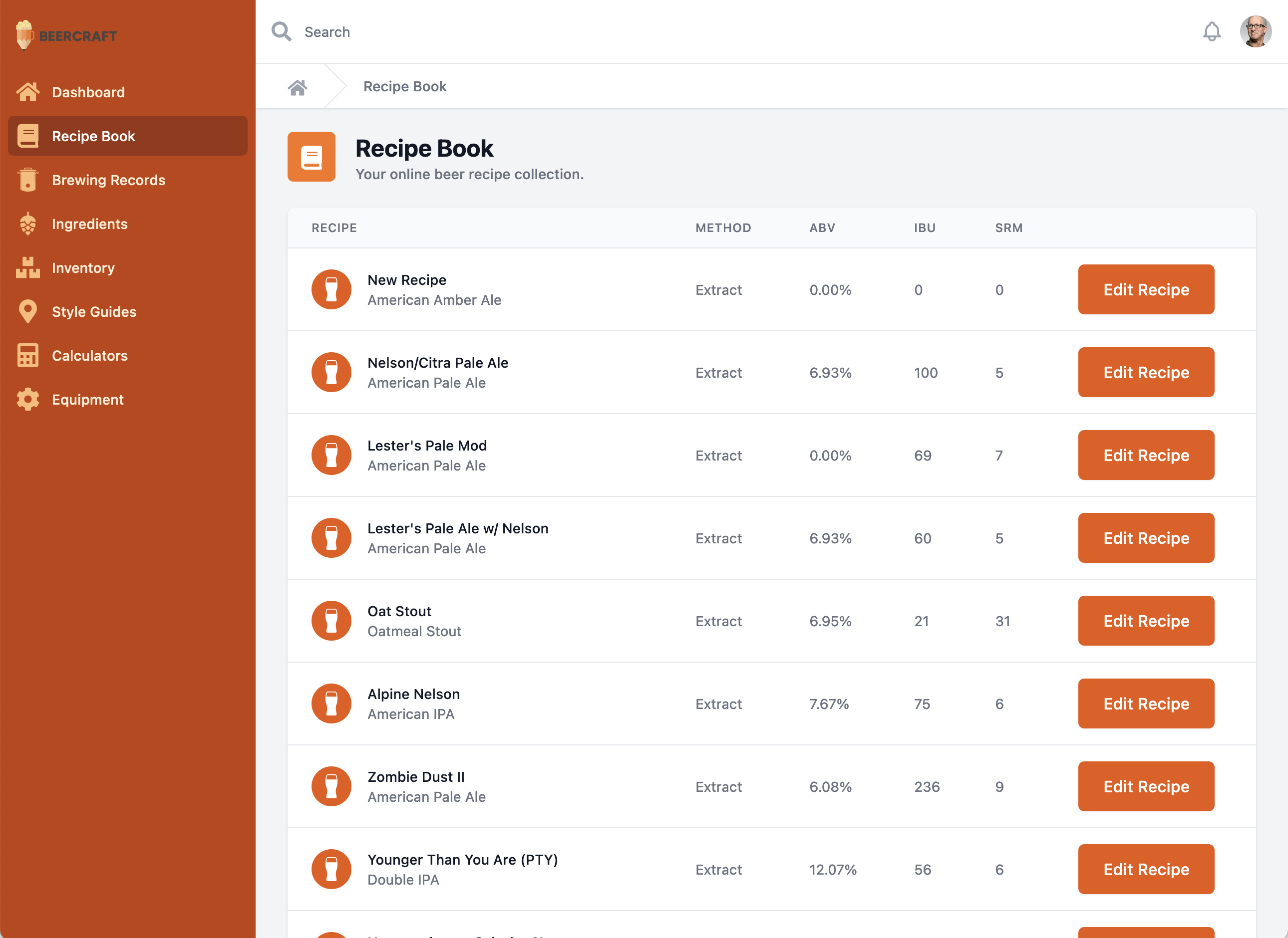 BeerCraft App Dashboard